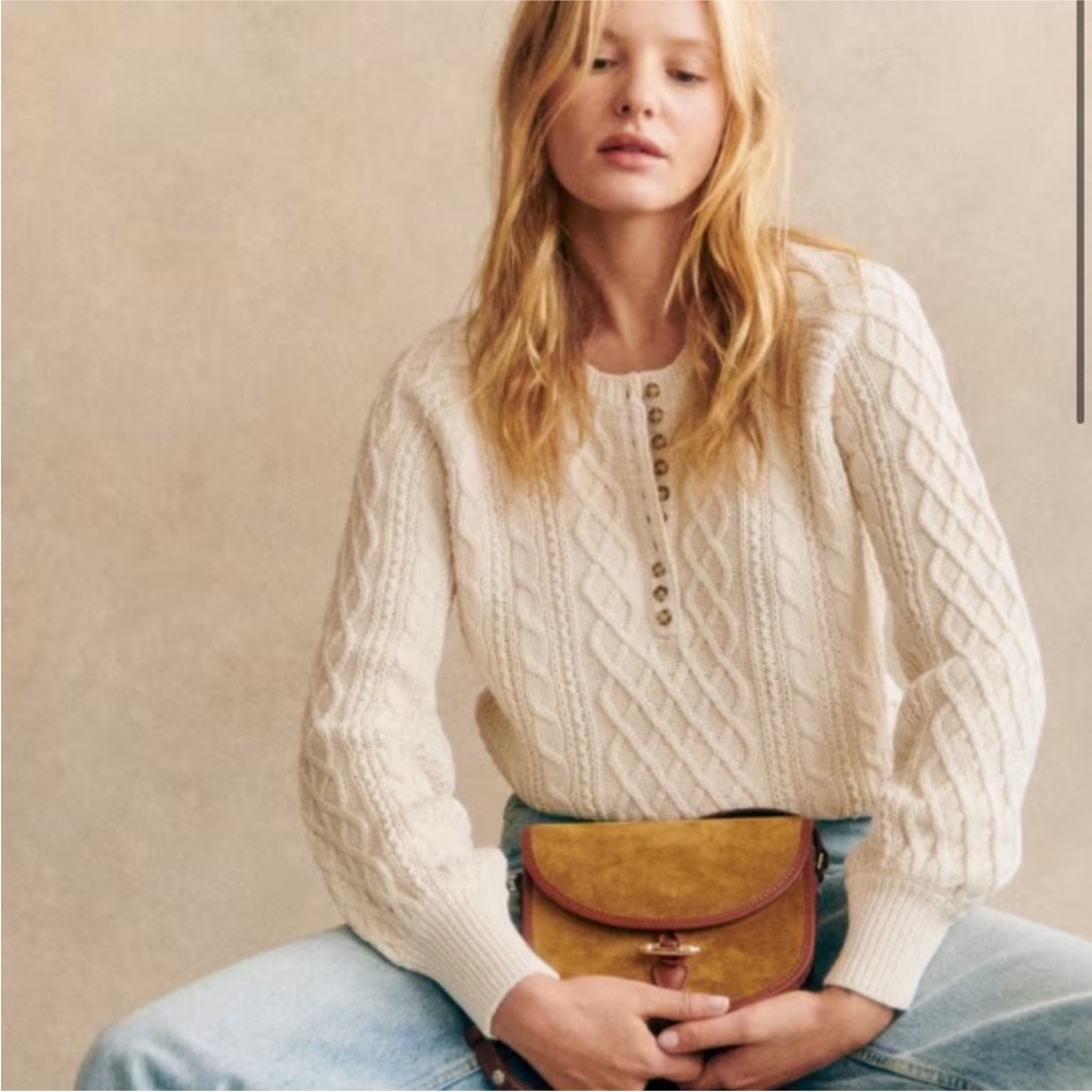 Sezane Bree Jumper in Cream sz S